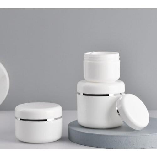 20/30/50/100g Refillable Bottles Travel Face Cream Lotion Cosmetic Container White Plastic Empty Makeup Jar Pot Portable Bottle