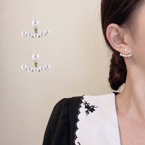 Korean Fashion Pearl Stud Earrings Temperament Elegant Style Earrings For Women Girls Party Wedding Fashion Jewelry Ornaments