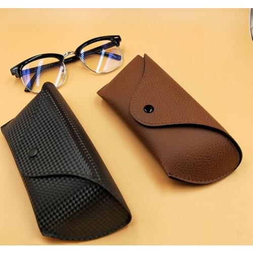 Men Women Portable Soft Pu Leather Glasses Case Collapsible Sunglasses Storage Box Business Glasses Box Eyeglass Container Case