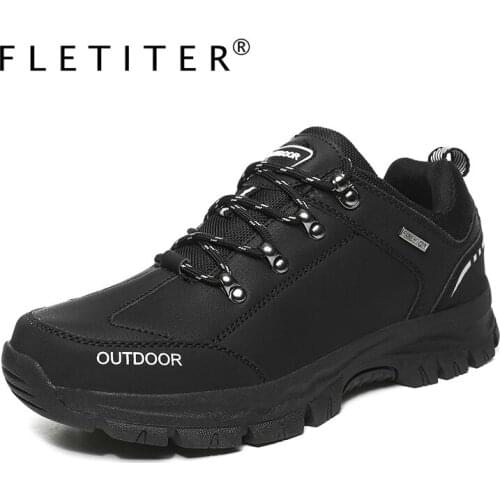 Big Size Autumn New Sneakers Waterproof Mens Outdoor Hiking Shoes Comfort Leather Male Footwear Non-slip Casual Shoes Sneakers