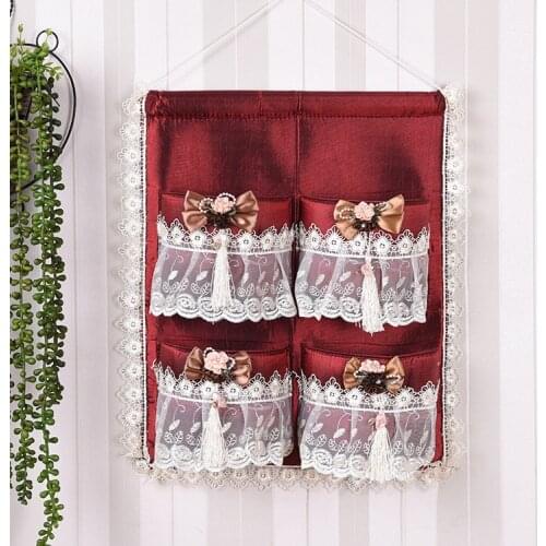 New Lace Hanging Storage Bag Pendant Thickened Wall Door Dormitory Storage Bag