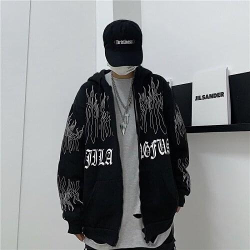 2021 new autumn women oversized hoodie fashion dark design sense long-sleeved top loose couple hooded sweater coat coat