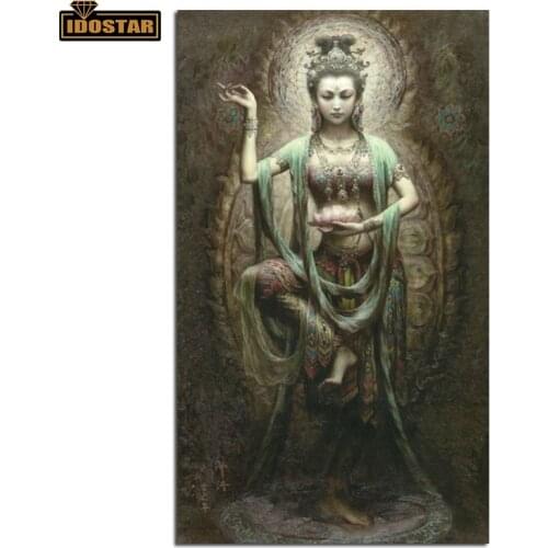 Full drill diamond embroidery Avalokitesvara 3d diamond cross stitch fashion diamond mosaic pictures of rhinestones Home Decor