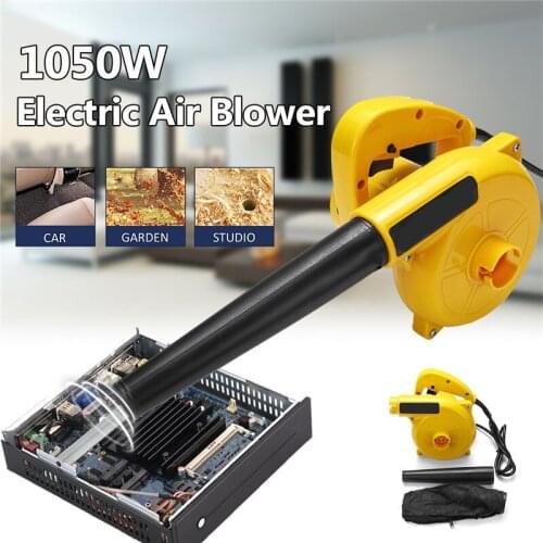 1050W Electric Leaf Blower Dust Leaf Vacuum Cleaner With Pack Electric Air Blower Vacuum Tool For Home Garden Car Studio TV Fan