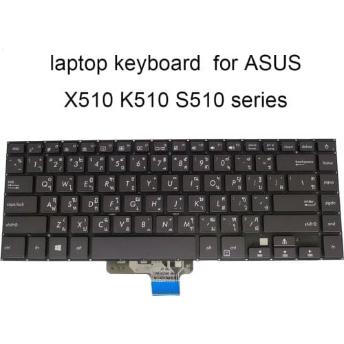 Replacement keyboards X510 Backlit keyboard for ASUS VIVOBOOK X510UQ F510UF K510 TI Thai black laptop parts 0KNB0 4626TA00 sale
