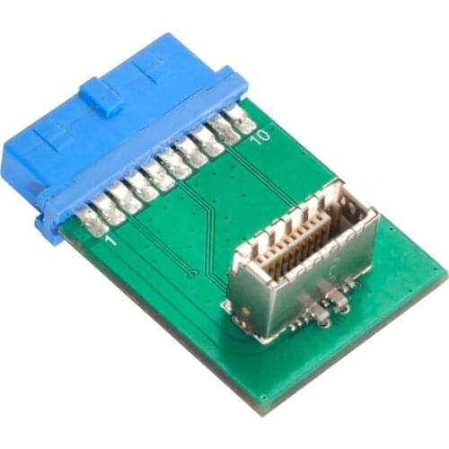 USB 3.0 20Pin Header Male Extension Adapter for Motherboard to USB 3.1 Front Panel Socket Key-B Type-E
