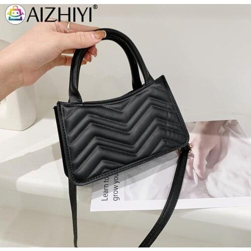 Vintage Women Weave Pattern Embossing PU Leather Bags Luxurious Chains Bag Messenger Bag Top-Handle Mini Handbags