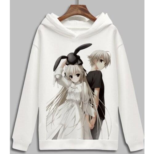 Yosuga no Sora Cosplay Hoodie Kasugano Haruka Kasugano Sora Print Fleece Sweatshirt Hoodies Pullover Top Clothes Costume Hoody