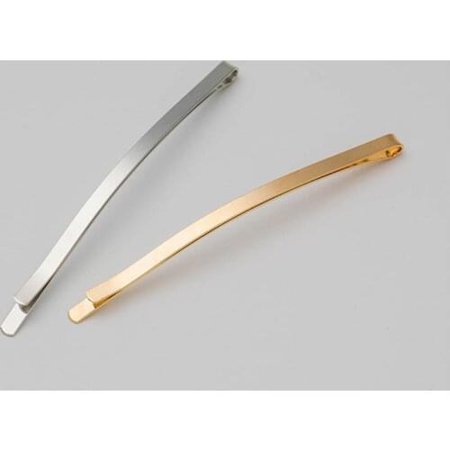 5pcs Metal DIY Snap Hair Clips Gold Silver Girls Woman Hairpins Claw Barrettes For Ladies Adult Hair Hairgrips Hair Accessories