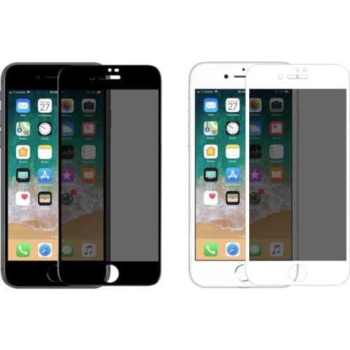 2pcs Anti-Spy Privacy Screen Protector For iphone 12 Pro Max Mini 11 XR Xs X 7 8 SE2 Full Cover Tempered Glass Black White