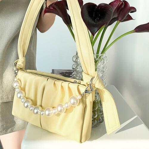 2021 Pearl Underarm Fold Cloud Summer Trend Commuter Shoulder Women Bag