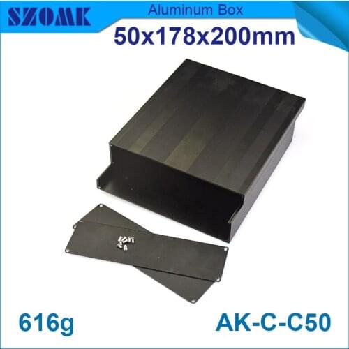 10pcs/lot szomk aluminium extrusion cabinet electronics control enclosure for power supply extruded alunimium case 50*178*200mm