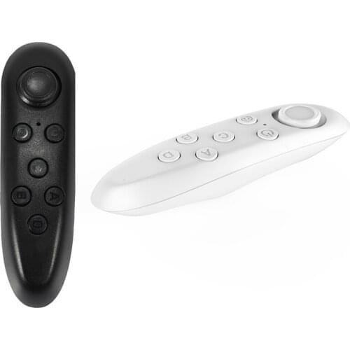 2 Pcs Bluetooth Remote Control Vr Controller For Android Ios Game 3D Virtual Reality Glasses Gamepad, White & Black