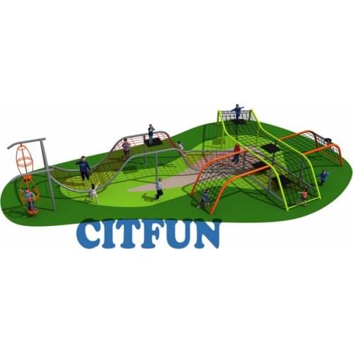 2019 New Design Multi-function Challenge Rope Climber children outdoor climbing set ,Outdoor Playground Web climber OP19-180B
