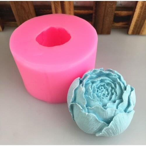 3D Flower Silicone Mold Candle Wax Soap Mold Cake Decoratio Chocolate Flip Sugar Baking Mold Handmade Clay Plaster Gumpaste Mold