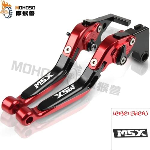 MSX Motorcycle CNC Aluminum Folding Extendable adjustable Brake Clutch Levers For Honda MSX125 MSX 125 Grom 2014-2019 2017 2016