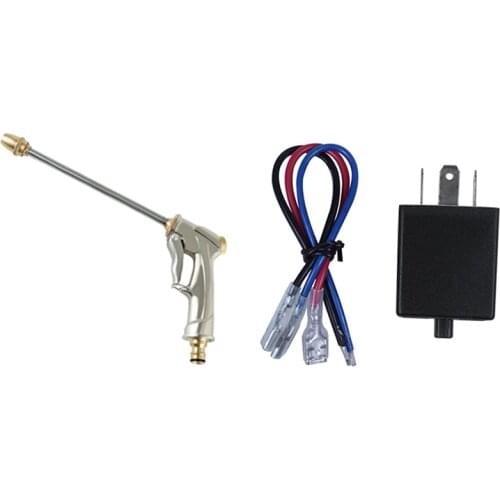 Car High Pressure Cleaning Water Electric Washing Machine Spray Nozzle & 3 Pin Adjustable Electronic LED Flasher Relay