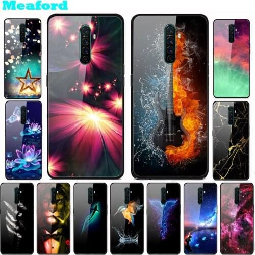 Tempered Glass Case For OPPO Realme X2 Pro Case Soft Silicone Bumper Fashion Hard Back Cover Case for Realme X2 X 2 Pro Fundas
