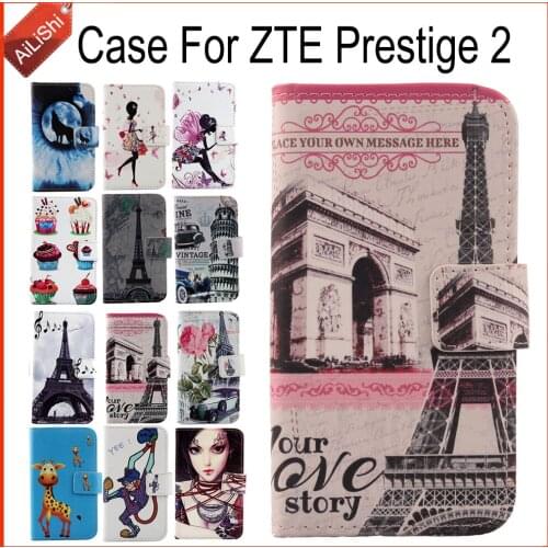 AiLiShi Case For ZTE Prestige 2 Luxury Flip Painted Leather Case Prestige 2 ZTE Exclusive 100% Special Phone Cover Skin+Tracking