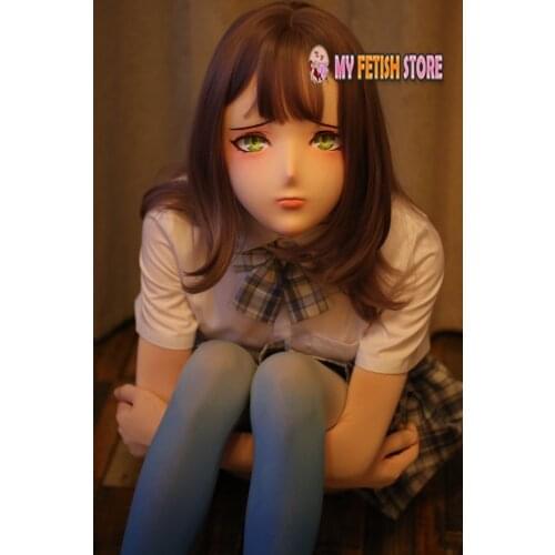 CHUN) Full Head Flesh Color Cosplay Japanese Characteer Animego Crossdress Latex Hood Anime Kigurumi Mask