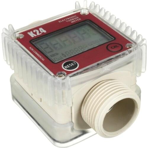 Digital K24 Turbine Digital Die-sel Fuel Flow Meter Gauge for Chemicals Liquid Water Hot，Great performance