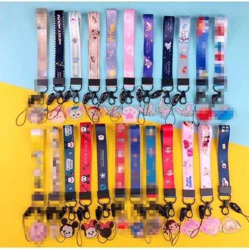 Disney Minnie Mickey Mobile Phone Lanyard Anime Peripherals Toys Two-Dimensional Accessories Lilo & Stitch Dumbo Phone Pendant