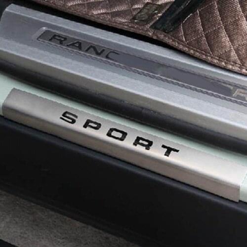 Door Welcome Pedal Threshold Sticker Cover Trim Interior Accessories Retrofit Kits For Range Rover Sport