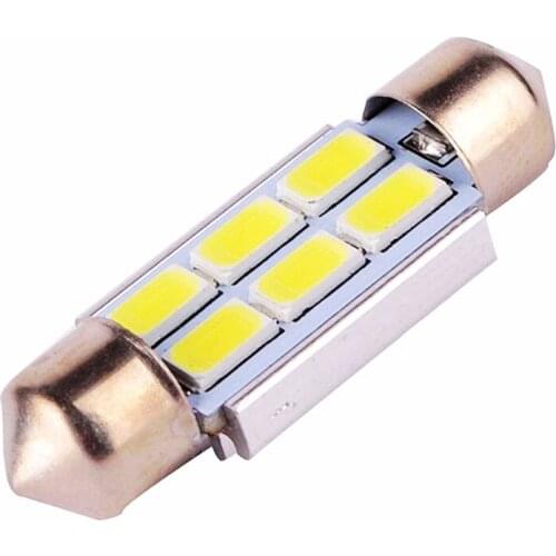 31mm 36mm 39mm C5W CANBUS Auto Festoon Lamp 6 SMD 5630 5730 LED ERROR FREE car interior Dome light 6SMD NO OBC ERROR bulbs White