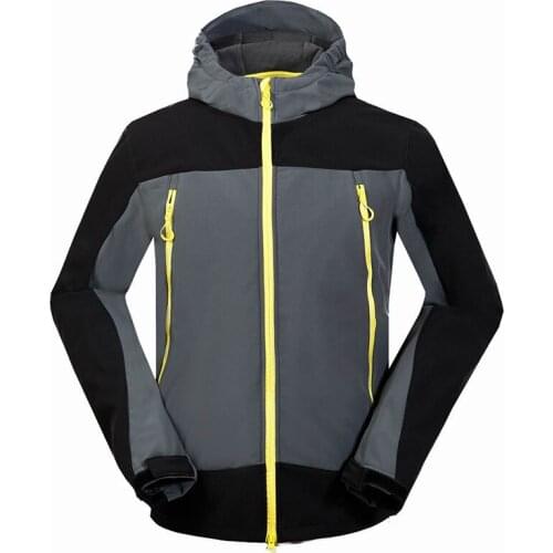 Autumn Spring Outdoor Clothing Men Fleece Thermal Jacket Soft shell Waterproof Windproof Jacket Skiing Climbing Hiking Jacket