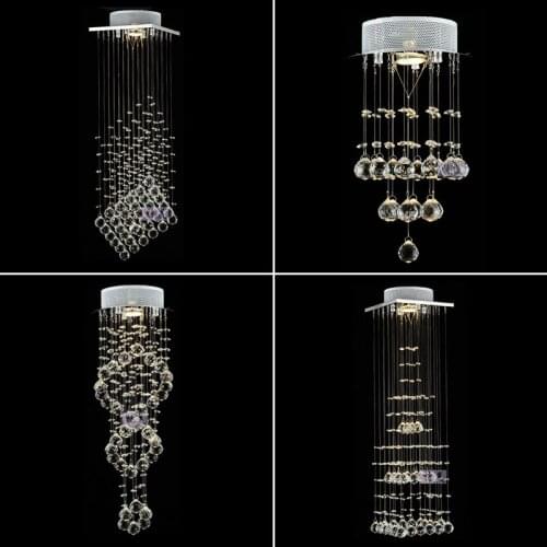 Small pendant lights new Crystal lamp double staircase lamp hallway porch balcony crystal lamp for living room lights ZH SJ32