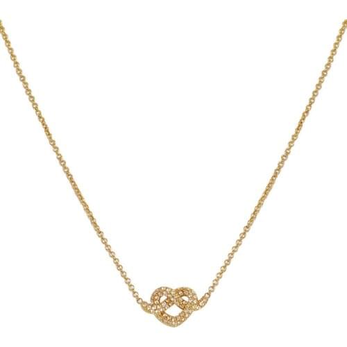 European and American Small Knotted Lovely Shiny Necklace Women