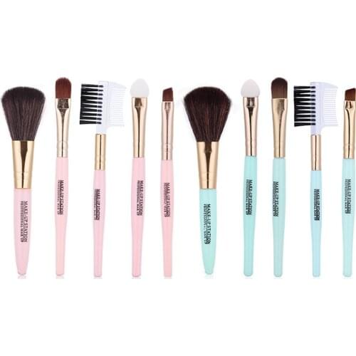 Multifunctional 5 Pieces Brush Set Lip Brush Eyebrow Brush Foundation Cosmetic Brush Beauty Makeup Tool E1059