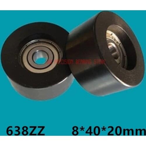 Nylon plastic Bearing 638 F ( 10 PCS ) 8*40*20mm POM Bearing Glass Balls Nylon Cage Plastic Ball Bearings