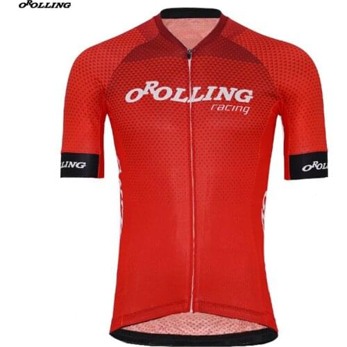 New Red racing Maillot 2018 Team Pro Cycling Jersey Customized Road Mountain Race Tops Classical OROLLING
