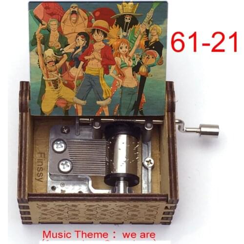 2021 newest one piece luffy team dead or alive print music theme we are Music Box Hand ed Wooden crazy anime fans Souvenir Gift