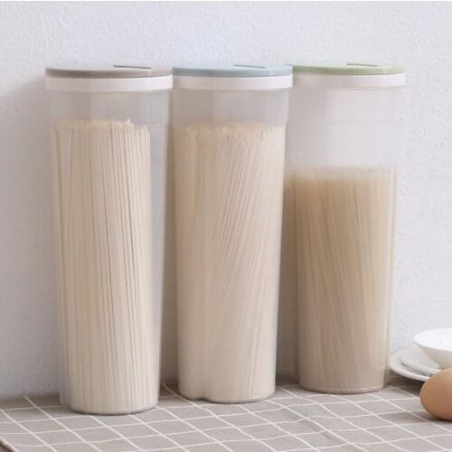 Storage Box Cereal Plastic Kitchen Plastic Food Container Transparent Stackable Kitchen Noodles Sealed Storage Organizers #828