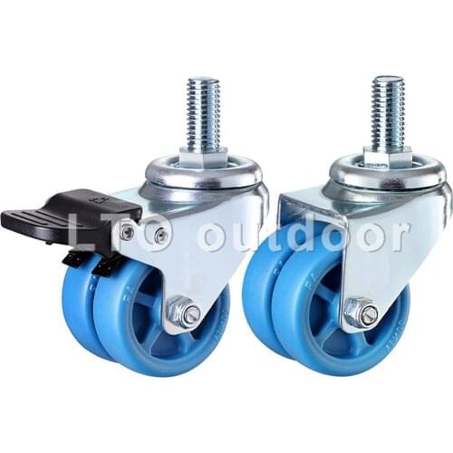 1.5/2Inch Heavy Double Row Wheel Industrial Wheel Nylon Wheel Furniture Caster Home Accessories