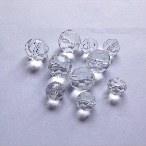 Clear White Color 4mm 6mm 8mm 10mm Mixed Colors DIY Jewelry Round Loose Crystal Earth Glass Beads CR-09