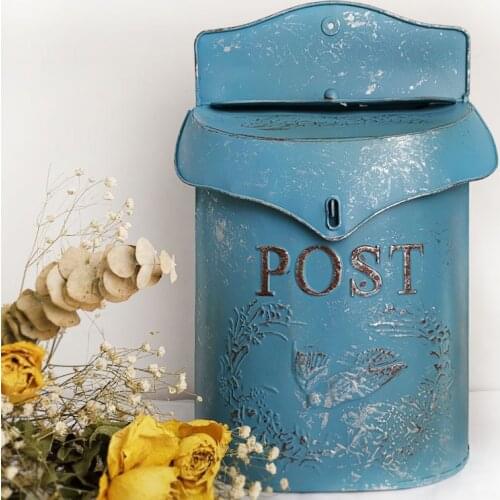 Factory direct hot sale European style wrought iron retro mail box vintage mailbox post box postbox