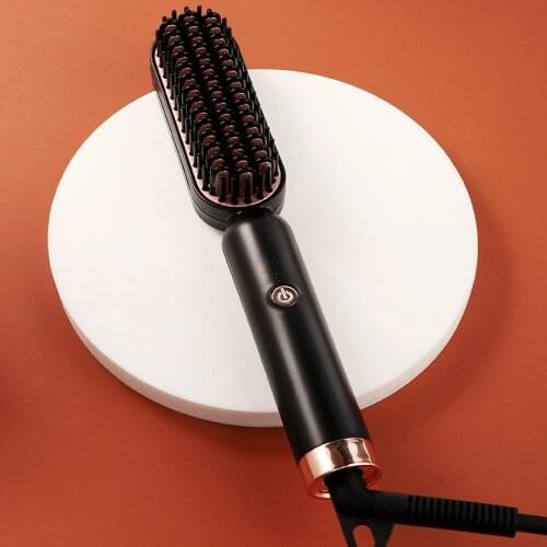 Hair Straightener Comb Tourmaline Ceramic Hair Curler Brush Hair Straighteners Curling Iron for Men Beard Woman Hair Brush