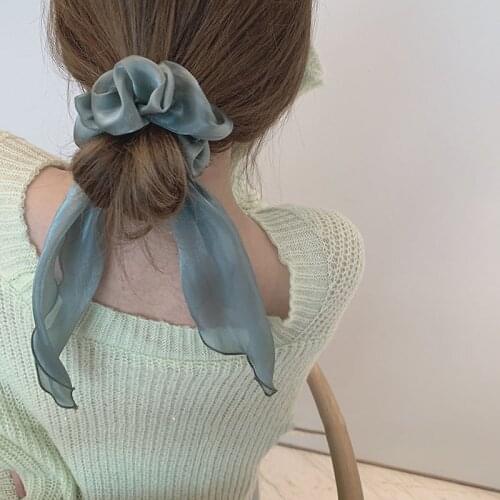 Korean Version Of The Hair Tie, Bowknot Tassel Head Rope Girl Streamer Hair Accessories Long Streamer Exaggerated Temperament