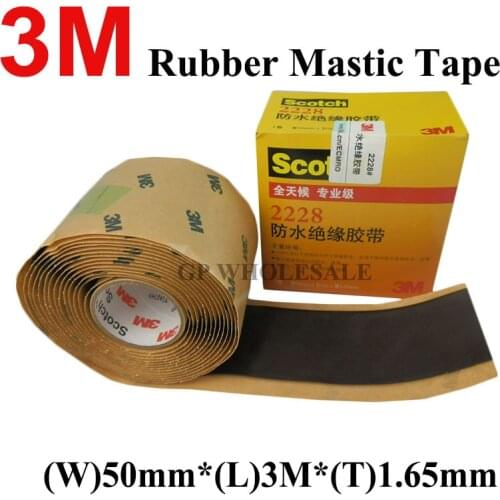 3M 2228# Rubber Mastic Tape, Electrical Insulation Tape, Self-fusing Weather and Moisture Resistance, Power cable Jacket Seal