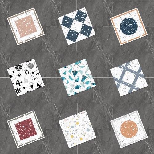 Twill Self-adhesive Terrazzo Plane Contact Wallpaper Removable Creative Pattern PVC Tile Floor Sticker Waterproof Peel And Stick