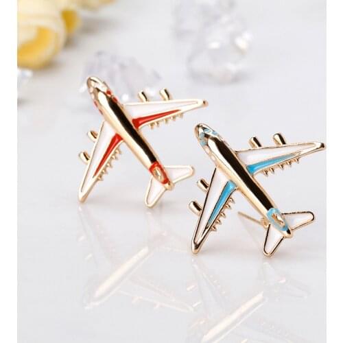 Cute Airplane Brooch Enamel Pin Cartoon Metal Plane Brooch Airplane Model Jewelry Gift for Girls Boys Clothes Backpack Brooch