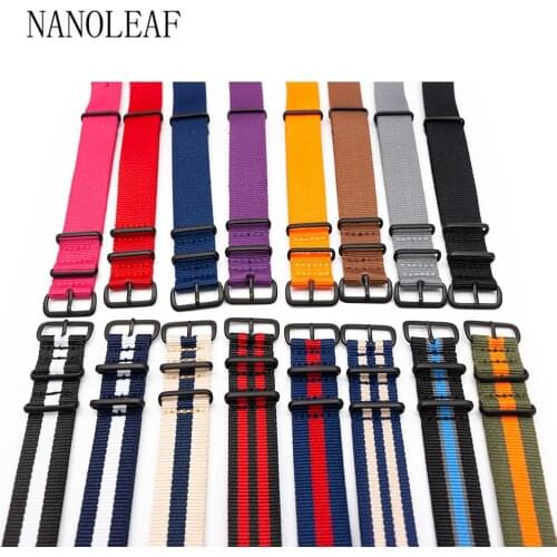 Table Attachment Black Stainless Steel Buckle For Men Women Watch Band 18MM 20MM 22MM 24MM One-Piece Colorful Strap