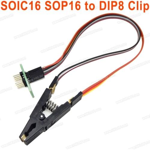 SOIC8 SOIC16 SOP8 Test Clip/ IC Flash Clip SOIC8 SOP8 IC USB Programmer For BIOS 93/25/24 TL866II Plus EZP2010 EZP2013 RT809F