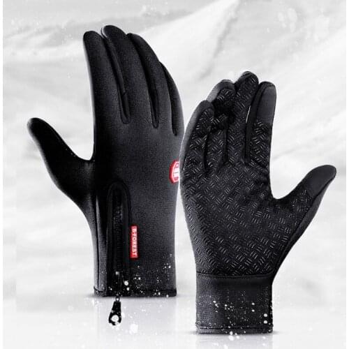 Unisex Cycling Gloves Winter Thermal Warm Bicycle Gloves Touchscreen Ski Glove Waterproof Non-slip Sports Equipment