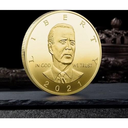 High Quality 2021 46th President of the United States Biden Portrait Relief Commemorative Coin Silver Coin Gold Coin Biden Coin