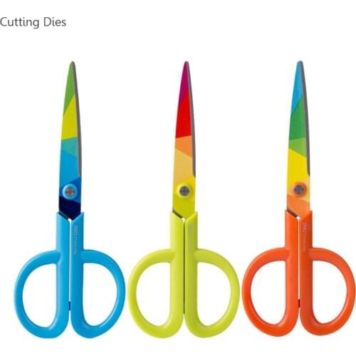 1Pcs Colorful Stainless Steel Sewing Scissors Home Manual Tailor Scissors Paper Cutting Scissors Diy Handicraft Tools
