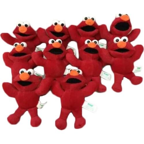 10 pcs/lot Sesame Street Doll Elmo Cookie Monster Model Plush Keyring Pandant Stuffed Plush Keychain Toy Gift